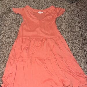 MACARON Peach V-Neck Blouse